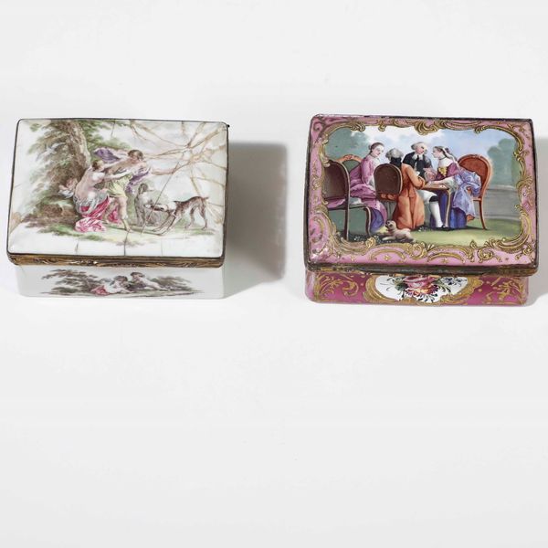Due scatole in smalto dipinto e rame dorato. Francia o Germania XVIII-XIX secolo  - Asta Scultura | Cambi Time - Associazione Nazionale - Case d'Asta italiane