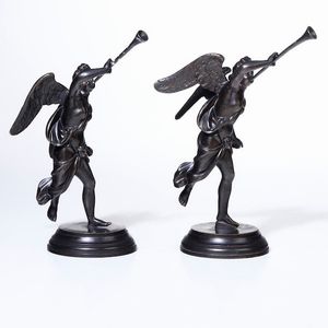 Allegorie della fama. Bronzo fuso e patinato. Arte d'oltralpe del XVIII-XIX secolo  - Asta Scultura | Cambi Time - Associazione Nazionale - Case d'Asta italiane