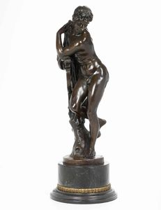 Apollo, da Giambologna. Bronzo patinato su base in marmo nero. XIX-XX secolo  - Asta Scultura | Cambi Time - Associazione Nazionale - Case d'Asta italiane