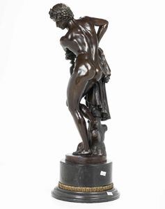 Apollo, da Giambologna. Bronzo patinato su base in marmo nero. XIX-XX secolo  - Asta Scultura | Cambi Time - Associazione Nazionale - Case d'Asta italiane
