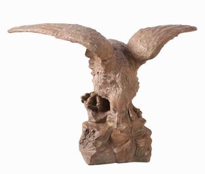Grande scultura in terracotta raffigurante aquila, XX secolo  - Asta Scultura | Cambi Time - Associazione Nazionale - Case d'Asta italiane