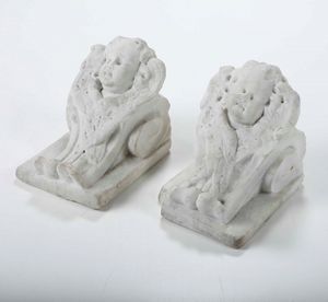 Coppia di mensole con teste di cherubini. Arte del XVIII secolo  - Asta Scultura | Cambi Time - Associazione Nazionale - Case d'Asta italiane