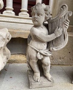 Putto con cetra. Pietra scolpita. Arte barocca italiana del XVIII secolo  - Asta Scultura | Cambi Time - Associazione Nazionale - Case d'Asta italiane