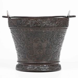 Secchio in rame interamente sbalzato. Arte del XVIII secolo  - Asta Scultura | Cambi Time - Associazione Nazionale - Case d'Asta italiane