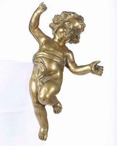 Putto in bronzo dorato. Arte barocca del XVII-XVIII secolo  - Asta Scultura | Cambi Time - Associazione Nazionale - Case d'Asta italiane