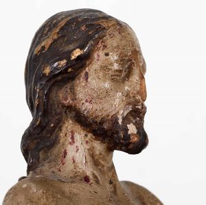 Cristo. Legno policromo. Arte del XVIII secolo  - Asta Scultura | Cambi Time - Associazione Nazionale - Case d'Asta italiane