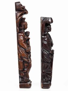 Santa Caterina e Vergine col Bambino due sculture in rovere, Fiandre XVII secolo  - Asta Scultura | Cambi Time - Associazione Nazionale - Case d'Asta italiane