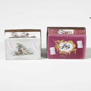 Due scatole in smalto dipinto e rame dorato. Francia o Germania XVIII-XIX secolo  - Asta Scultura | Cambi Time - Associazione Nazionale - Case d'Asta italiane