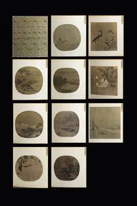 FASCICOLO CON DIECI DIPINTI - Fascicolo con dieci dipinti rappresentanti animali e vita quotidiana  Cina  Repubblica  XX sec H cm 37x33