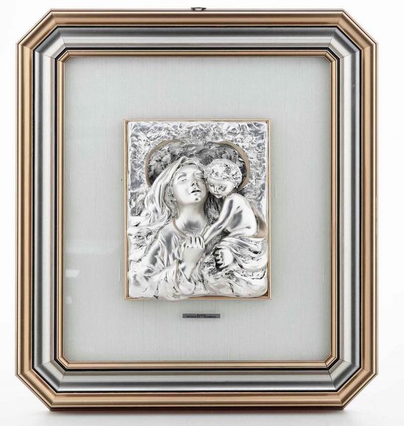 Paolo Rossini. Altorilievo in argento raffigurante Madonna con Bambino  - Asta Argenti | Cambi TIME - Associazione Nazionale - Case d'Asta italiane