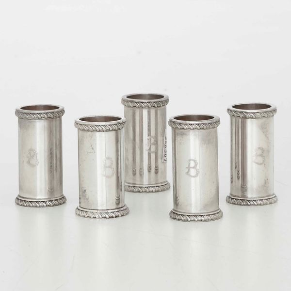 Cinque segnaposti in argento 925. Argenteria milanese del XX secolo, Argentiere F.lli Cacchione  - Asta Argenti | Cambi TIME - Associazione Nazionale - Case d'Asta italiane