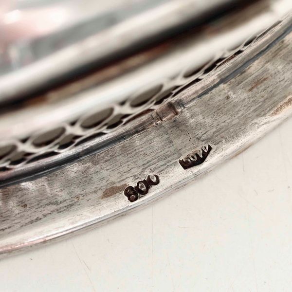 Copia di cestini. Argento fuso e traforato. Argenteria veneta del XX secolo. Argentiere Schiavon, Padova  - Asta Argenti | Cambi TIME - Associazione Nazionale - Case d'Asta italiane