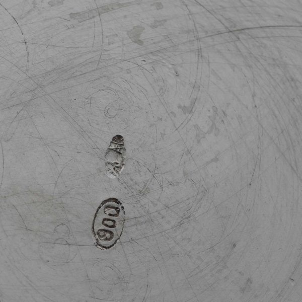 Servizio da t e caff con vassoio in argento e legno sagomato ed ebanizzato. Argenteria italiana del XX secolo. Argentiere Guerci Alessandria  - Asta Argenti | Cambi TIME - Associazione Nazionale - Case d'Asta italiane