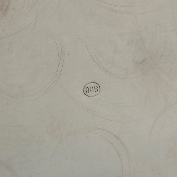 Lotto di due portacipria, una scatolina, un piattino, un vasetto e un porta biglietti in argento. Varie argenterie itaoiane del XX secolo  - Asta Argenti | Cambi TIME - Associazione Nazionale - Case d'Asta italiane