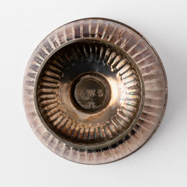 Coppia di saliere. Argento fuso e sagomato. Bollo della citt di Birmingham per l'anno 1915  - Asta Argenti | Cambi TIME - Associazione Nazionale - Case d'Asta italiane