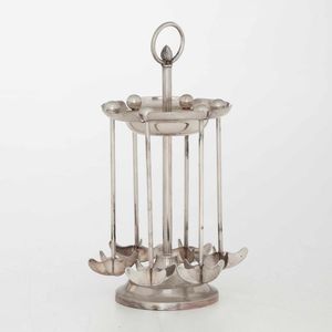 Set di sei sgasachampagne in argento. Argenteria italiana del XX secolo. Argentiere Cesa Alessandria  - Asta Argenti | Cambi TIME - Associazione Nazionale - Case d'Asta italiane