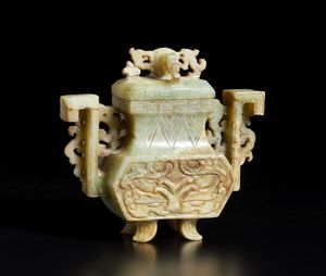 Arte Cinese - Paesaggio con grande pagodaCina, dinastia Qing, XIX secolo