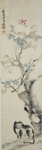 Arte Cinese - Rotolo verticale raffigurante avvoltoio Cina, dinastia Qing, XIX secolo