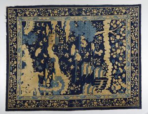 Arte Cinese - Dipinto su seta raffigurante uccelli e farfalle Cina, XIX - inizio XX secolo