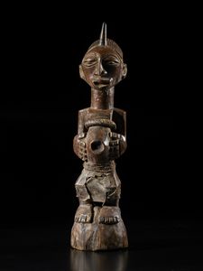 Arte Islamica - Stampella da derviscio in legno intagliato Turchia o Persia, tardo XIX - XX secolo