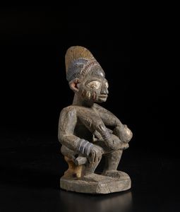 Arte Indiana - Dipinto raffigurante un sadu che lavora al telaio India settentrionale, XX secolo Acquerello su carta