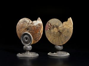 Arte africana - Nigeria, Yoruba. Figura di Eshu.Legno con patina scura, cauri e cuoio. Prima met� del XX sec.