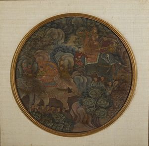 Arte Cinese : Specchio da toilette con serie di dipinti erotici su vetro entro cornice in legno di zitanCina, dinastia Qing, XIX secolo  - Asta Asta 392 | ARTE ORIENTALE E ISLAMICA - ARTE AFRICANA, OCEANICA E DELLE AMERICHE - EAST AND SOUTH: ASIAN, ISLAMIC, INDIAN AND ETHNOGRAPIC ART Online - Associazione Nazionale - Case d'Asta italiane