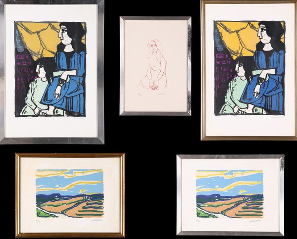 Domenico Cantatore : Lotto di 5 grafiche di Cantatore  - Asta Asta a Tempo - Arte Moderna e Contemporanea - Associazione Nazionale - Case d'Asta italiane