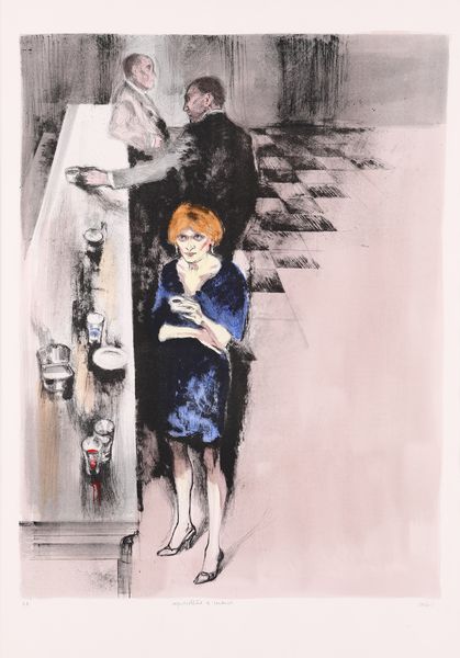 Alberto Sughi : Scena di interno al bar  - Asta Asta a Tempo - Arte Moderna e Contemporanea - Associazione Nazionale - Case d'Asta italiane