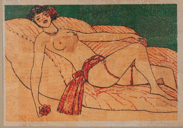 Salvatore Fiume : Nudo disteso  - Asta Asta a Tempo - Arte Moderna e Contemporanea - Associazione Nazionale - Case d'Asta italiane