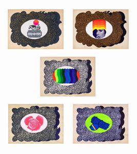 CONCETTO POZZATI - Cartella di 5 serigrafie su legno