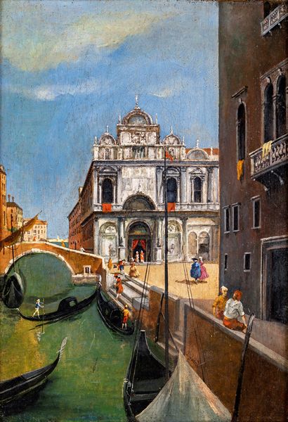 PITTORE DEL XX SECOLO : Rio di San Giovanni a Venezia  - Asta Asta a Tempo - Antiquariato - Associazione Nazionale - Case d'Asta italiane