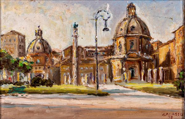 PITTORE DEL XX SECOLO : Paesaggio romano  - Asta Asta a Tempo - Antiquariato - Associazione Nazionale - Case d'Asta italiane