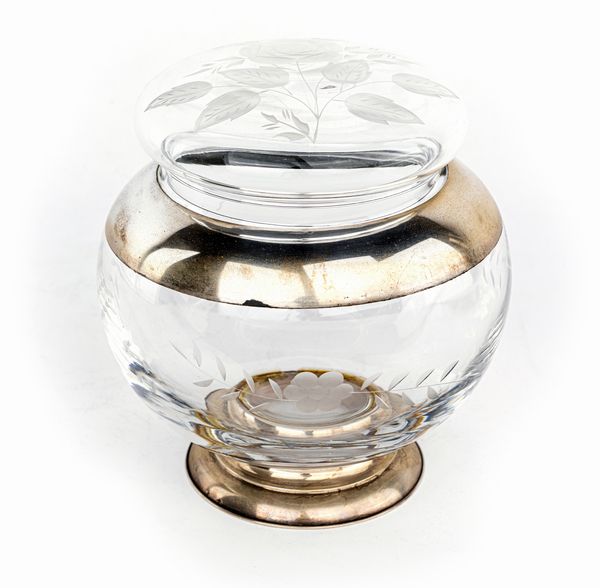 Porta bon bon in vetro con coperchio  - Asta Asta a Tempo - Antiquariato - Associazione Nazionale - Case d'Asta italiane