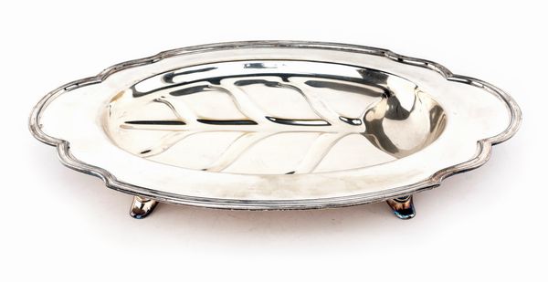 Vassoio da arrosto in metallo argentato, L.B.S. co  - Asta Asta a Tempo - Antiquariato - Associazione Nazionale - Case d'Asta italiane