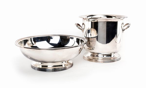 Portaghiaccio e centrotavola in metallo argentato C.E.S.A.  - Asta Asta a Tempo - Antiquariato - Associazione Nazionale - Case d'Asta italiane