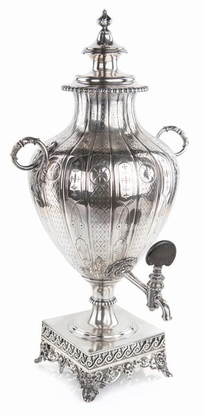 Grande samovar in sheffield  - Asta Asta a Tempo - Antiquariato - Associazione Nazionale - Case d'Asta italiane