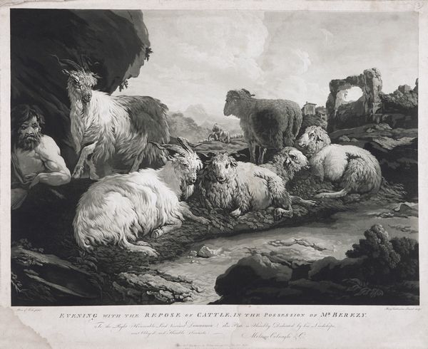 Mary Catherine Prestel : Capre e pecore in un paesaggio arcadico, 1794  - Asta Asta a Tempo - Antiquariato - Associazione Nazionale - Case d'Asta italiane