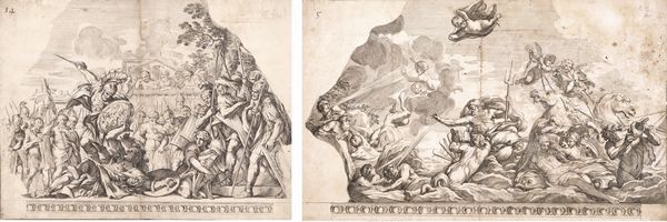 Scene mitologiche, fine del XVII secolo  - Asta Asta a Tempo - Antiquariato - Associazione Nazionale - Case d'Asta italiane