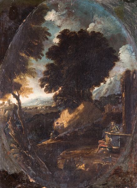 SCUOLA ROMANA DEL XVII SECOLO : Scena bucolica  - Asta Asta a Tempo - Antiquariato - Associazione Nazionale - Case d'Asta italiane