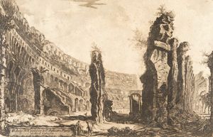 GIOVANNI BATTISTA PIRANESI - Veduta dell'interno dell'anfiteatro Flavio detto il Colosseo