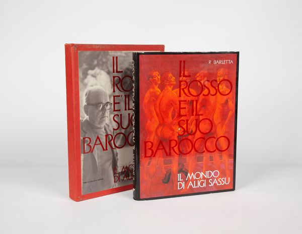 Riccardo Barletta. Il rosso  il suo barocco Il mondo di Aligi Sassu. Con dedica autografa del Maestro  - Asta Asta a Tempo - Libri d'Arte e da Collezione - Associazione Nazionale - Case d'Asta italiane