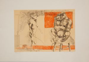 Ugo Attardi : Questo matto mondo assassino (Esemplare XII/XXX dell'edizione fuori commercio contenente 4 opere autografe del maestro Ugo Attardi)  - Asta Asta a Tempo - Libri d'Arte e da Collezione - Associazione Nazionale - Case d'Asta italiane