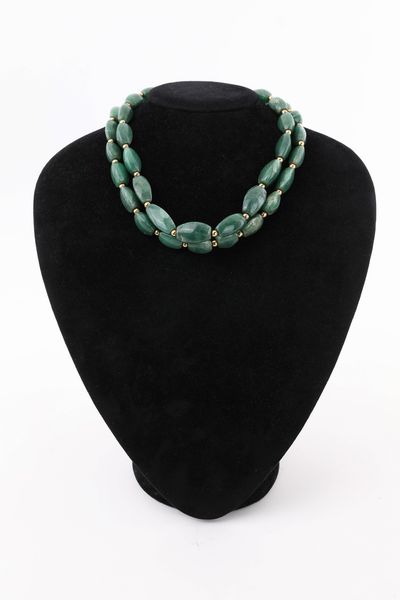 Collana di avventurina tagliata a spola  - Asta Asta a Tempo - Gioielli e Preziosi - Associazione Nazionale - Case d'Asta italiane