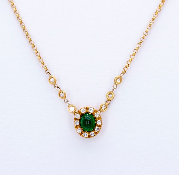 Balestra, pendente in oro, smeraldo e brillanti  - Asta Asta a Tempo - Gioielli e Preziosi - Associazione Nazionale - Case d'Asta italiane