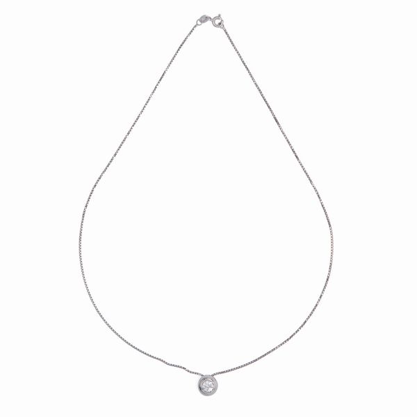 Collana in oro e zircone  - Asta Asta a Tempo - Gioielli e Preziosi - Associazione Nazionale - Case d'Asta italiane