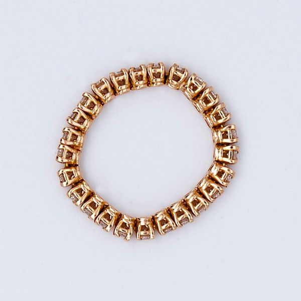 Anello a riviera eternelle in oro e brillanti  - Asta Asta a Tempo - Gioielli e Preziosi - Associazione Nazionale - Case d'Asta italiane