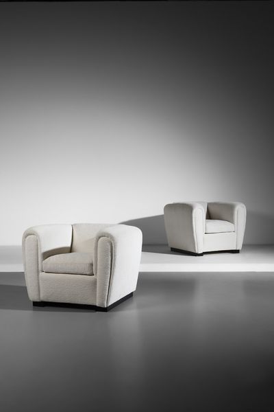 ULRICH GUGLIELMO (1904 - 1977) : attribuito. Coppia di poltrone  - Asta Asta 393 | DESIGN E ARTI DECORATIVE DEL NOVECENTO Online - Associazione Nazionale - Case d'Asta italiane