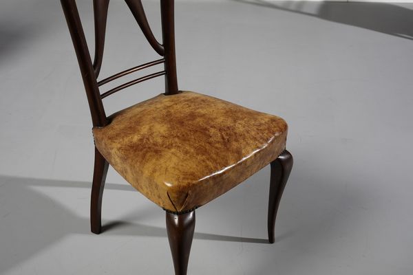 ULRICH GUGLIELMO (1904 - 1977) : attribuito. Sei sedie  - Asta Asta 393 | DESIGN E ARTI DECORATIVE DEL NOVECENTO Online - Associazione Nazionale - Case d'Asta italiane