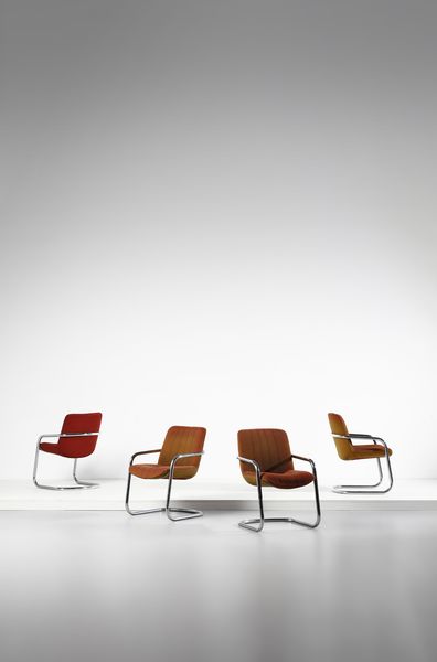 STOPPINO GIOTTO (n. 1926) : nello stile di. Quattro poltroncine  - Asta Asta 393 | DESIGN E ARTI DECORATIVE DEL NOVECENTO Online - Associazione Nazionale - Case d'Asta italiane